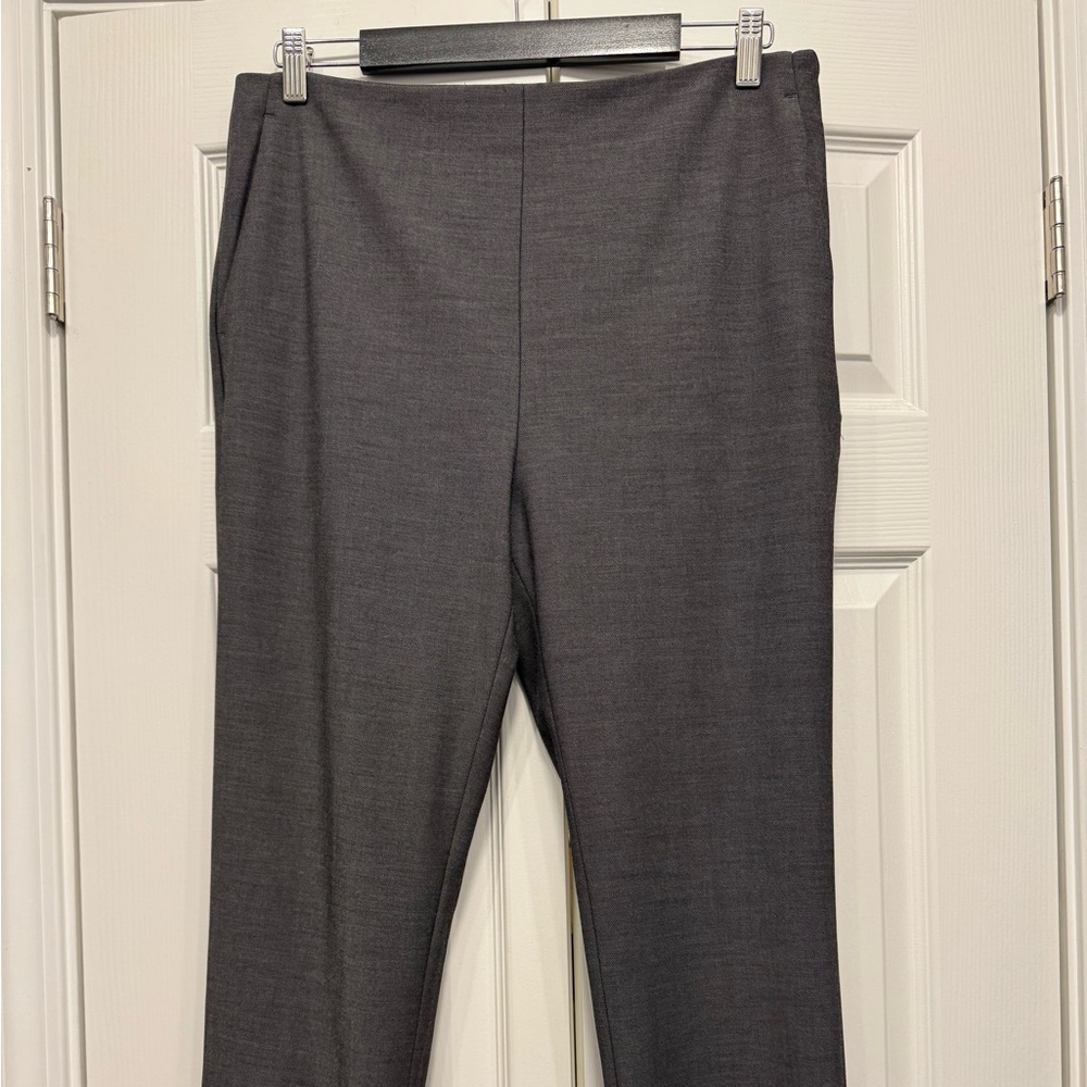 Ann Taylor Charcoal Side-Zip Ankle-Length Trousers
